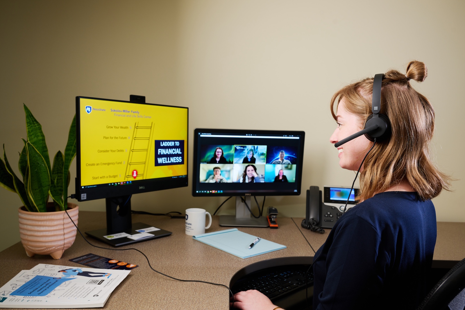 Live and Recorded Webinars - Student watching a Webinar on their laptop.
